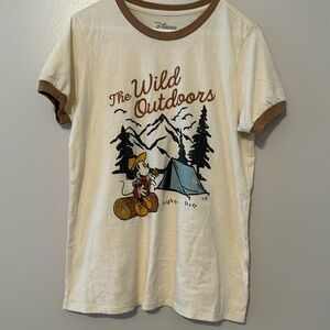 Disney Her Universe Mickey Mouse Vintage Ringer Tshirt Tee Size Medium Outdoor